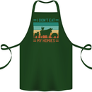 I Don't Eat My Homies Funny Vegan Vegetarian Cotton Apron 100% Organic Forest Green