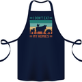 I Don't Eat My Homies Funny Vegan Vegetarian Cotton Apron 100% Organic Navy Blue