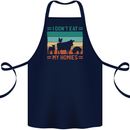 I Don't Eat My Homies Funny Vegan Vegetarian Cotton Apron 100% Organic Navy Blue