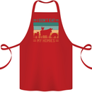 I Don't Eat My Homies Funny Vegan Vegetarian Cotton Apron 100% Organic Red