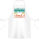 I Don't Eat My Homies Funny Vegan Vegetarian Cotton Apron 100% Organic White