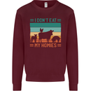 I Don't Eat My Homies Funny Vegan Vegetarian Kids Sweatshirt Jumper Maroon