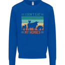 I Don't Eat My Homies Funny Vegan Vegetarian Kids Sweatshirt Jumper Royal Blue