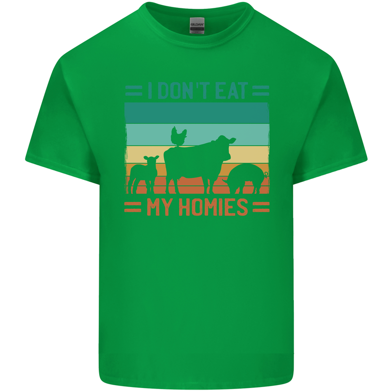 I Don't Eat My Homies Funny Vegan Vegetarian Kids T-Shirt Childrens Irish Green