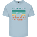 I Don't Eat My Homies Funny Vegan Vegetarian Kids T-Shirt Childrens Light Blue