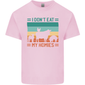 I Don't Eat My Homies Funny Vegan Vegetarian Kids T-Shirt Childrens Light Pink