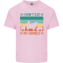 I Don't Eat My Homies Funny Vegan Vegetarian Kids T-Shirt Childrens Light Pink