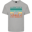 I Don't Eat My Homies Funny Vegan Vegetarian Kids T-Shirt Childrens Sports Grey
