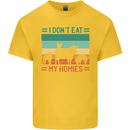 I Don't Eat My Homies Funny Vegan Vegetarian Kids T-Shirt Childrens Yellow