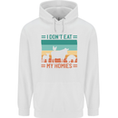 I Don't Eat My Homies Funny Vegan Vegetarian Mens 80% Cotton Hoodie White