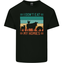 I Don't Eat My Homies Funny Vegan Vegetarian Mens Cotton T-Shirt Tee Top Black