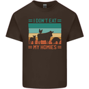 I Don't Eat My Homies Funny Vegan Vegetarian Mens Cotton T-Shirt Tee Top Dark Chocolate