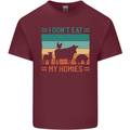 I Don't Eat My Homies Funny Vegan Vegetarian Mens Cotton T-Shirt Tee Top Maroon