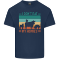 I Don't Eat My Homies Funny Vegan Vegetarian Mens Cotton T-Shirt Tee Top Navy Blue