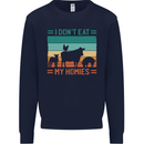 I Don't Eat My Homies Funny Vegan Vegetarian Mens Sweatshirt Jumper Navy Blue