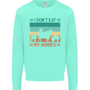 I Don't Eat My Homies Funny Vegan Vegetarian Mens Sweatshirt Jumper Peppermint