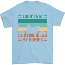 I Don't Eat My Homies Funny Vegan Vegetarian Mens T-Shirt 100% Cotton Light Blue