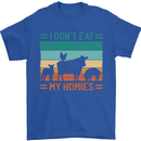 I Don't Eat My Homies Funny Vegan Vegetarian Mens T-Shirt 100% Cotton Royal Blue
