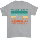 I Don't Eat My Homies Funny Vegan Vegetarian Mens T-Shirt 100% Cotton Sports Grey