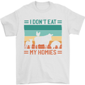 I Don't Eat My Homies Funny Vegan Vegetarian Mens T-Shirt 100% Cotton White