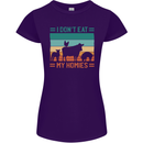 I Don't Eat My Homies Funny Vegan Vegetarian Womens Petite Cut T-Shirt Purple