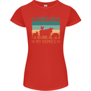 I Don't Eat My Homies Funny Vegan Vegetarian Womens Petite Cut T-Shirt Red