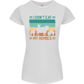 I Don't Eat My Homies Funny Vegan Vegetarian Womens Petite Cut T-Shirt White