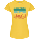 I Don't Eat My Homies Funny Vegan Vegetarian Womens Petite Cut T-Shirt Yellow