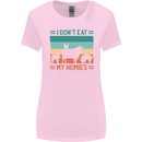 I Don't Eat My Homies Funny Vegan Vegetarian Womens Wider Cut T-Shirt Light Pink