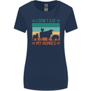 I Don't Eat My Homies Funny Vegan Vegetarian Womens Wider Cut T-Shirt Navy Blue