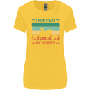 I Don't Eat My Homies Funny Vegan Vegetarian Womens Wider Cut T-Shirt Yellow