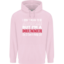 I Don't Mean I'm a Drummer Drumming Drum Childrens Kids Hoodie Light Pink