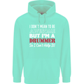 I Don't Mean I'm a Drummer Drumming Drum Childrens Kids Hoodie Peppermint