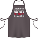 I Don't Mean I'm a Drummer Drumming Drum Cotton Apron 100% Organic Dark Grey