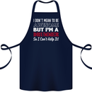 I Don't Mean I'm a Drummer Drumming Drum Cotton Apron 100% Organic Navy Blue
