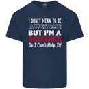 I Don't Mean I'm a Drummer Drumming Drum Mens Cotton T-Shirt Tee Top Navy Blue