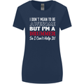 I Don't Mean I'm a Drummer Drumming Drum Womens Wider Cut T-Shirt Navy Blue