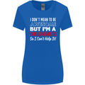 I Don't Mean I'm a Drummer Drumming Drum Womens Wider Cut T-Shirt Royal Blue