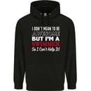 I Don't Mean I'm a Swimmer Swimming Childrens Kids Hoodie Black