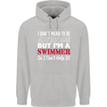 I Don't Mean I'm a Swimmer Swimming Childrens Kids Hoodie Sports Grey