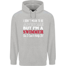 I Don't Mean I'm a Swimmer Swimming Childrens Kids Hoodie Sports Grey