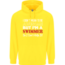 I Don't Mean I'm a Swimmer Swimming Childrens Kids Hoodie Yellow