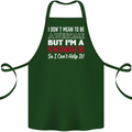 I Don't Mean I'm a Swimmer Swimming Cotton Apron 100% Organic Forest Green