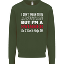 I Don't Mean I'm a Swimmer Swimming Kids Sweatshirt Jumper Forest Green