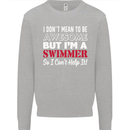 I Don't Mean I'm a Swimmer Swimming Kids Sweatshirt Jumper Sports Grey