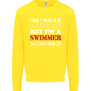 I Don't Mean I'm a Swimmer Swimming Kids Sweatshirt Jumper Yellow