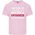 I Don't Mean I'm a Swimmer Swimming Mens Cotton T-Shirt Tee Top Light Pink
