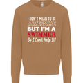 I Don't Mean I'm a Swimmer Swimming Mens Sweatshirt Jumper Caramel Latte