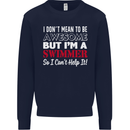 I Don't Mean I'm a Swimmer Swimming Mens Sweatshirt Jumper Navy Blue