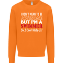 I Don't Mean I'm a Swimmer Swimming Mens Sweatshirt Jumper Orange